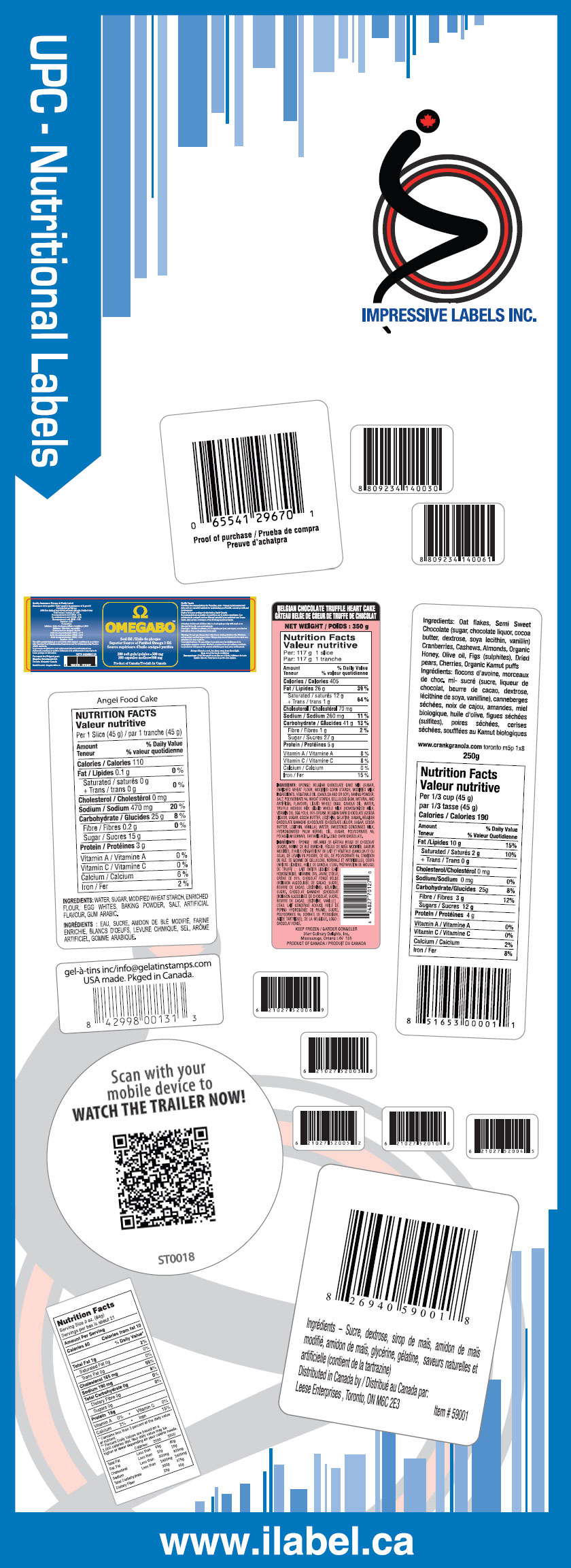 UPC Nutritional Labels